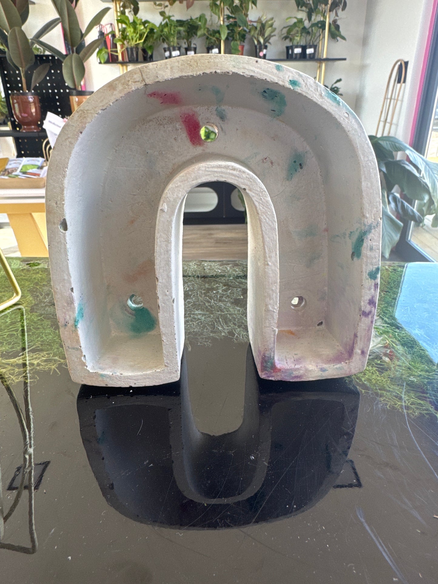 Rainbow Concrete Planter