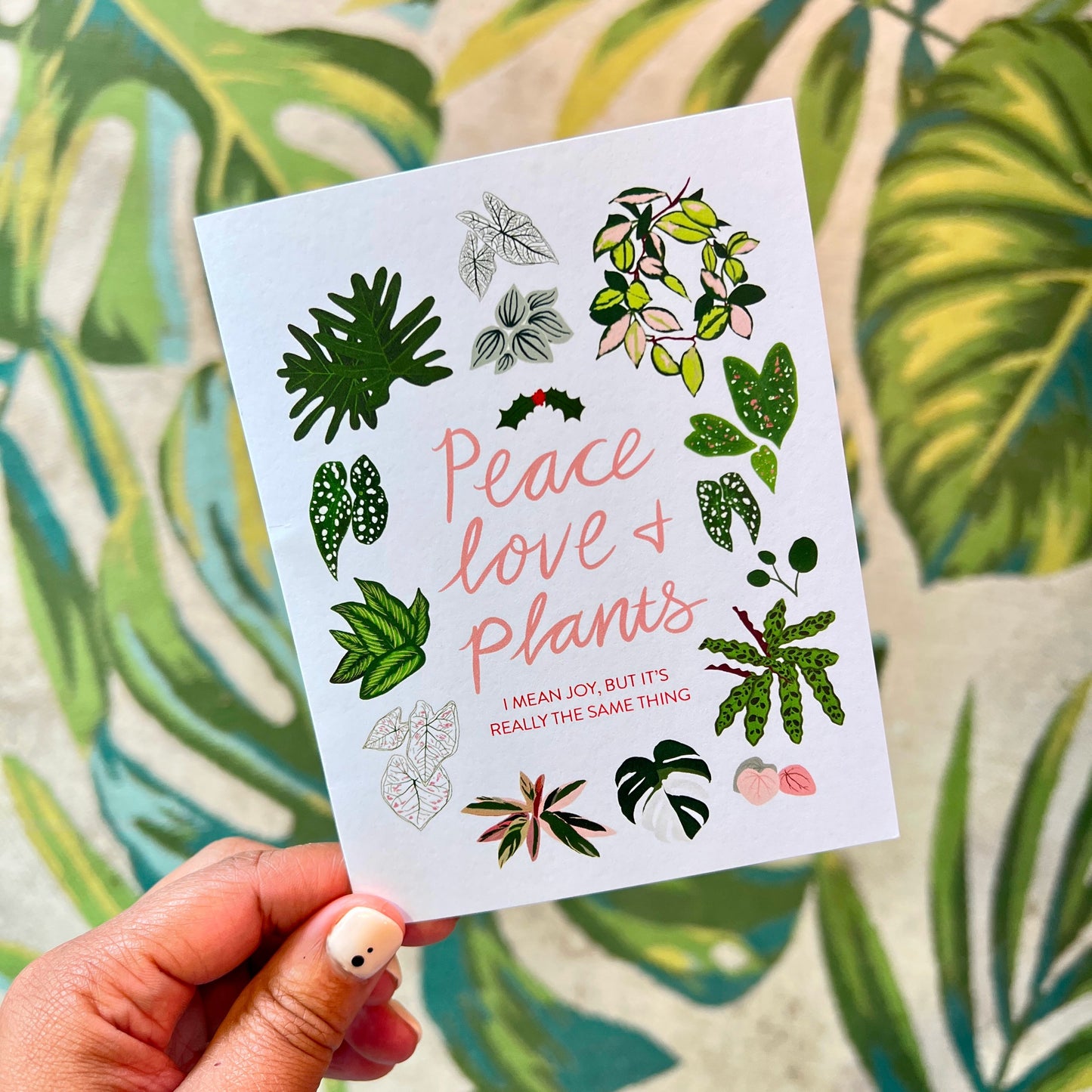 Peace Love & Plants Card